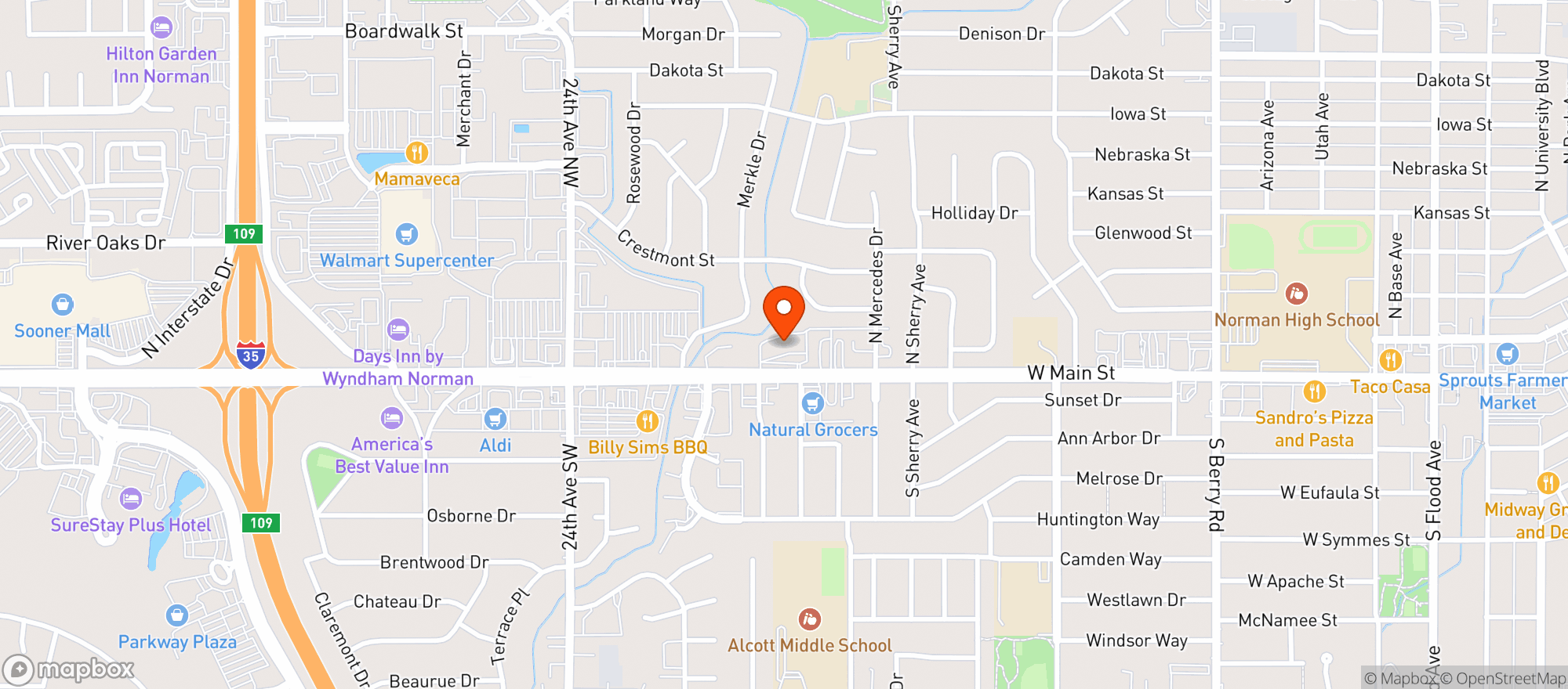 Map showing Aura Spa + Beauty Studio