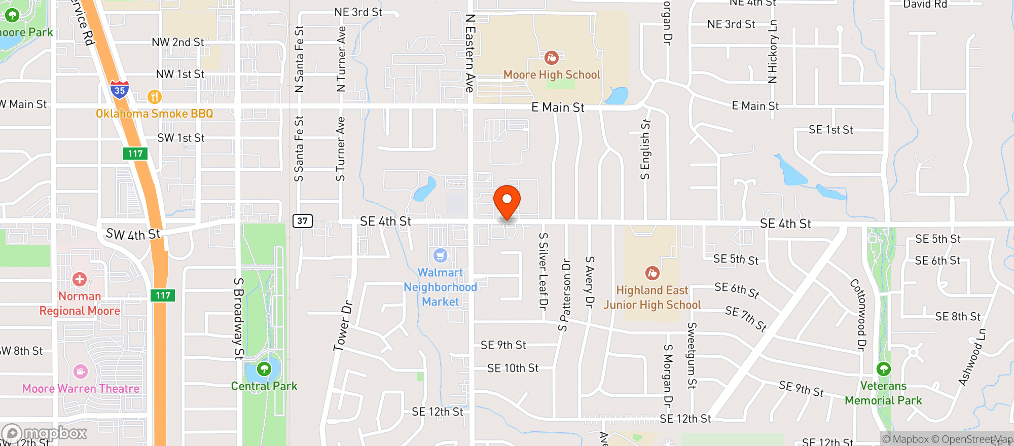 Map showing Sammys Liquor
