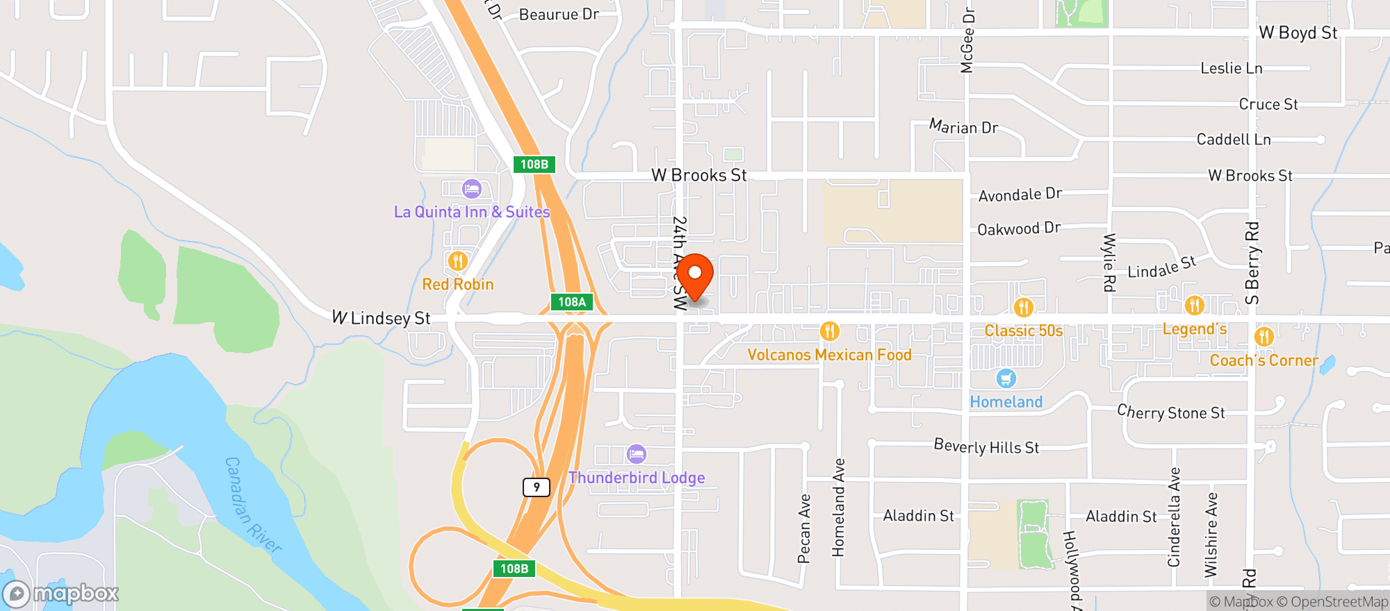 Map showing Corkscrew Liquors
