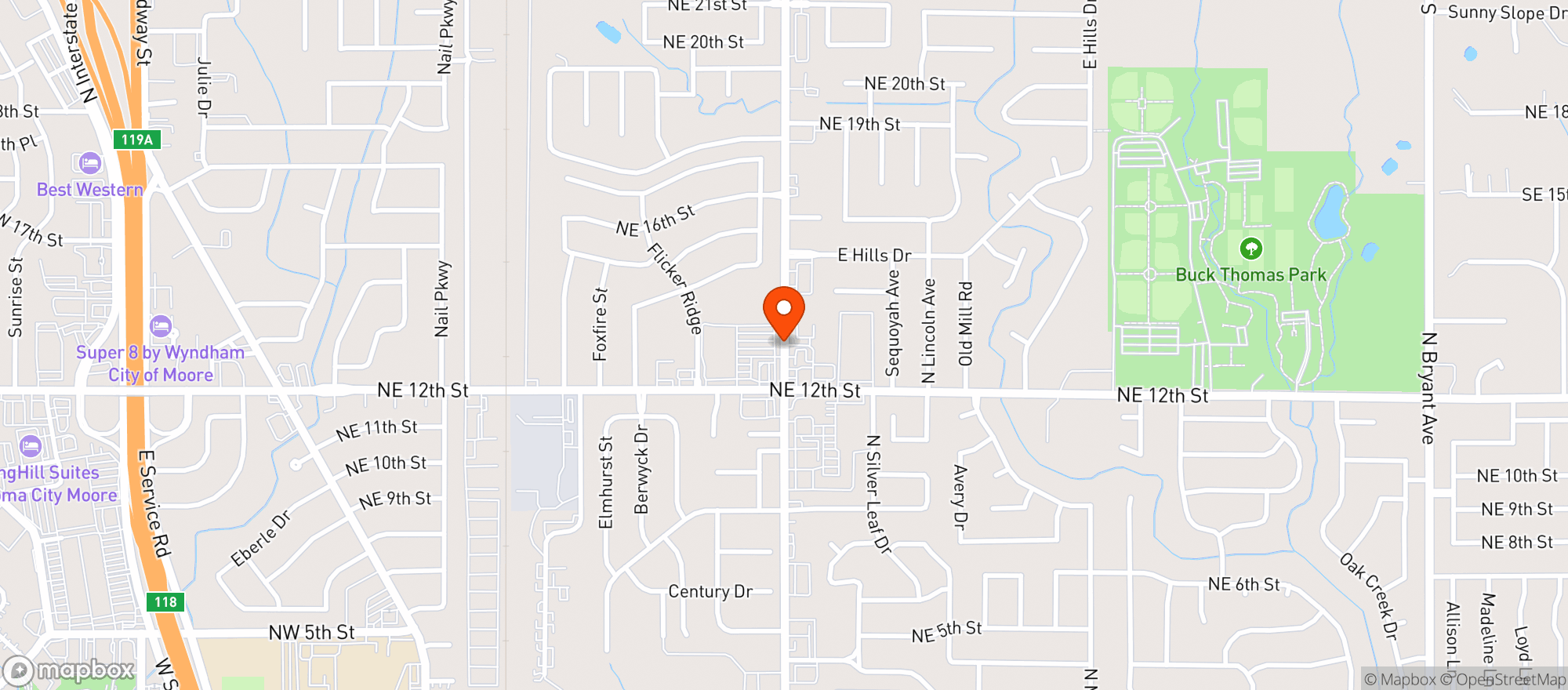 Map showing Crest Foods