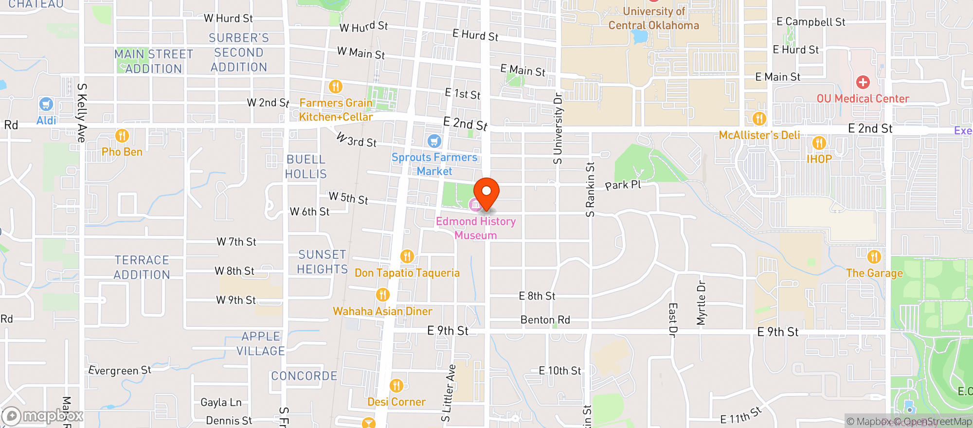 Map showing Blvd Steak House
