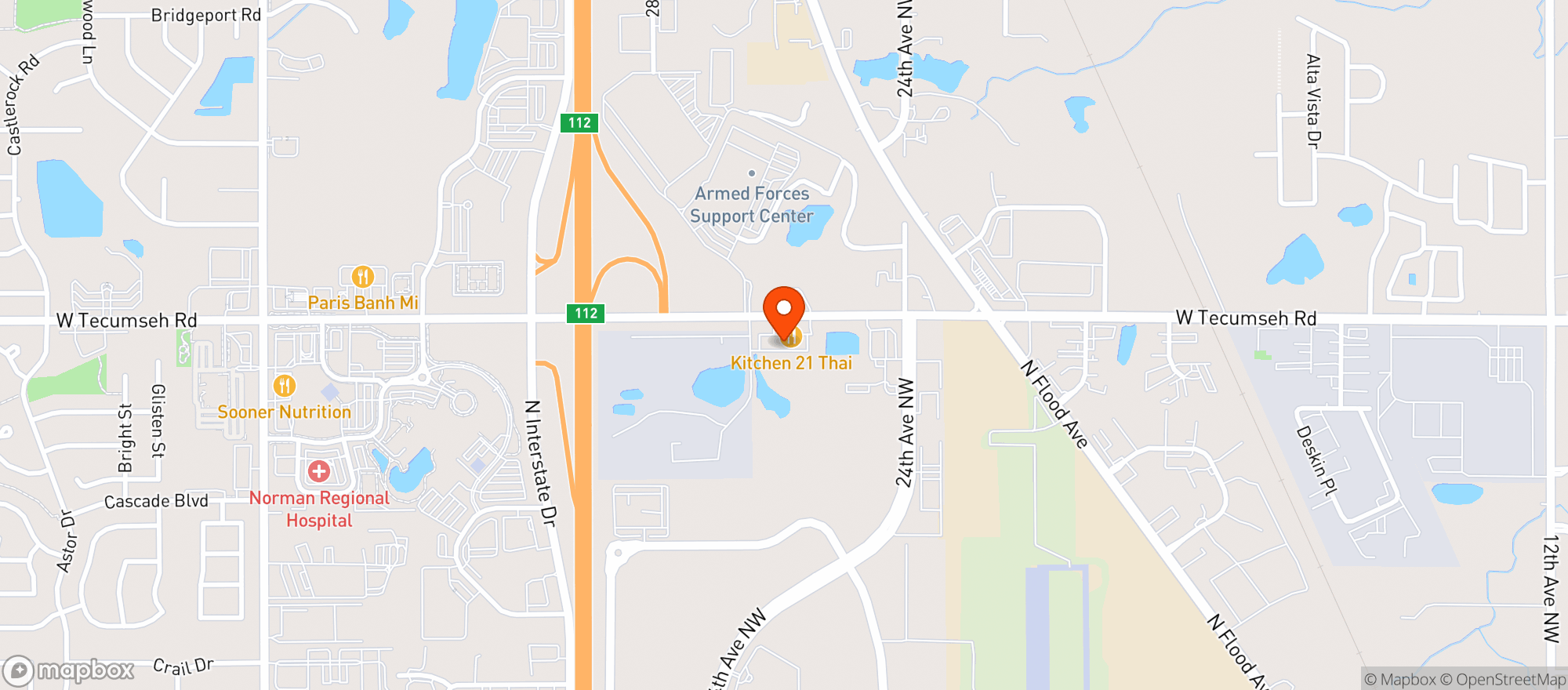 Map showing Land Run Grill