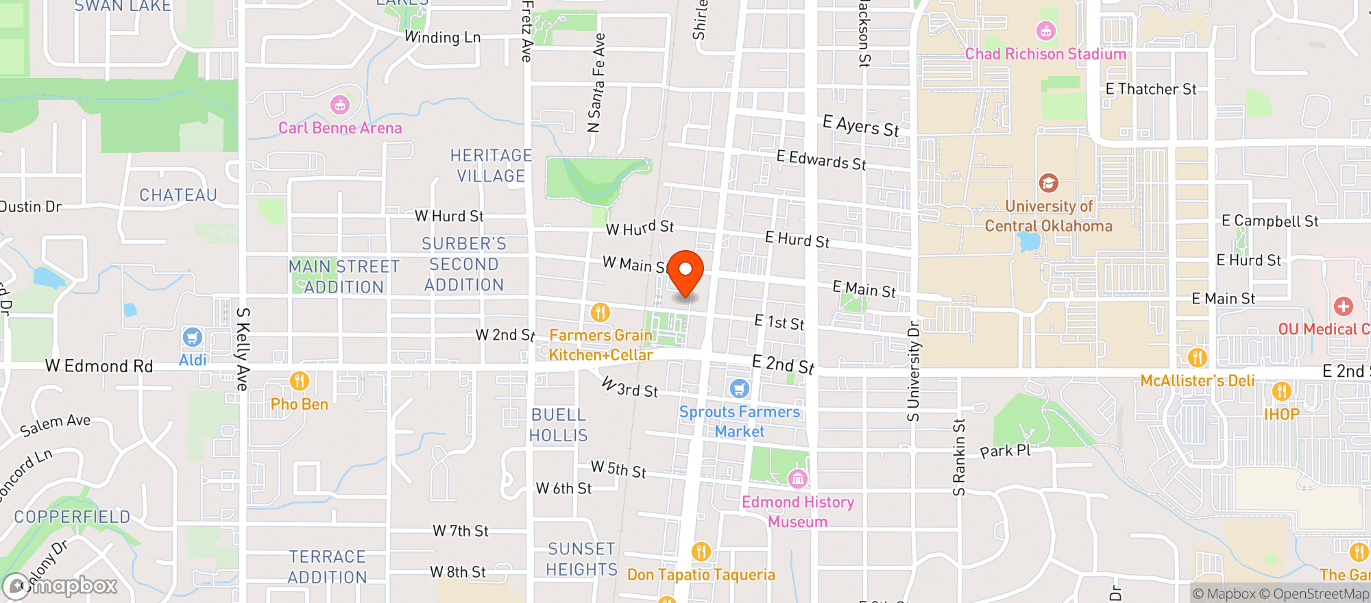 Map showing Empire Slice House
