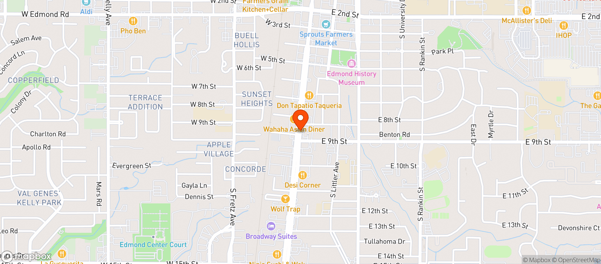 Map showing Oncue