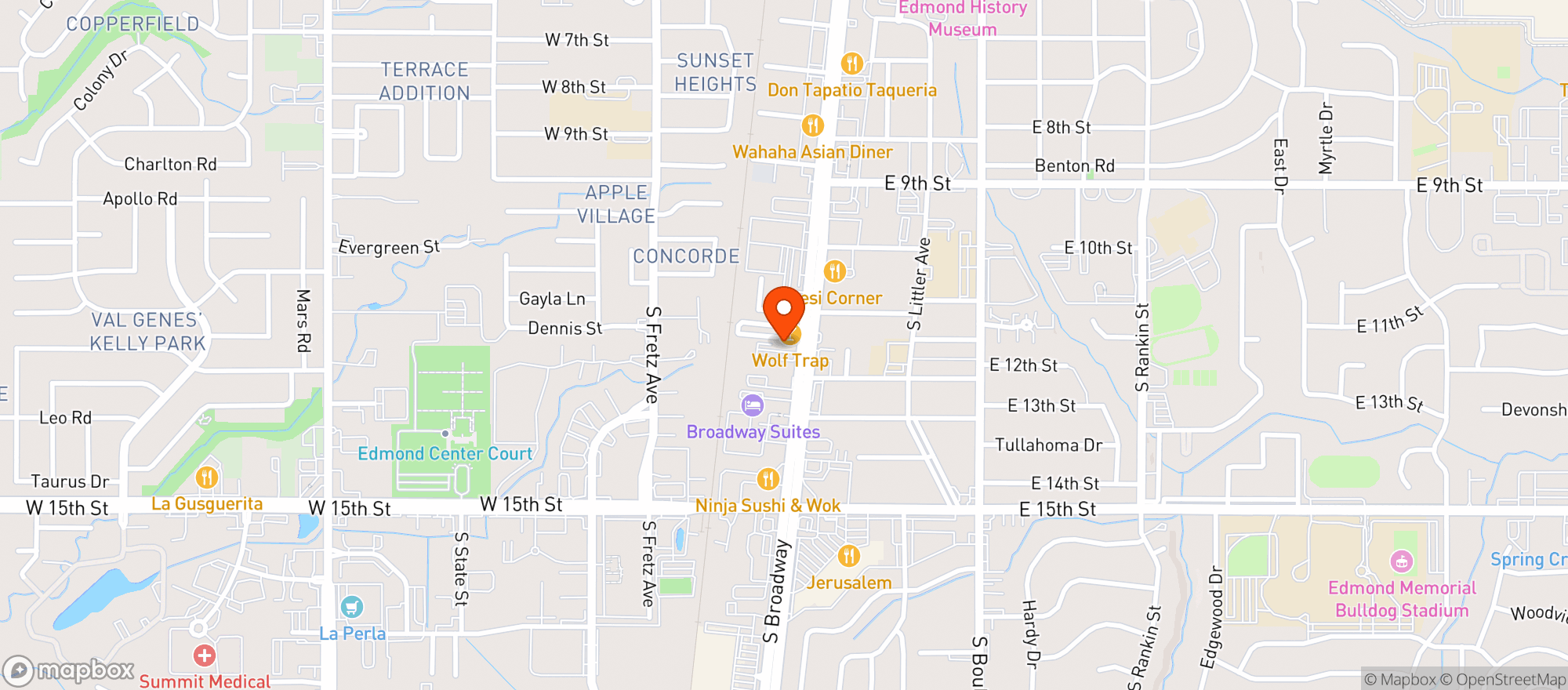Map showing The Wolftrap - Edmond