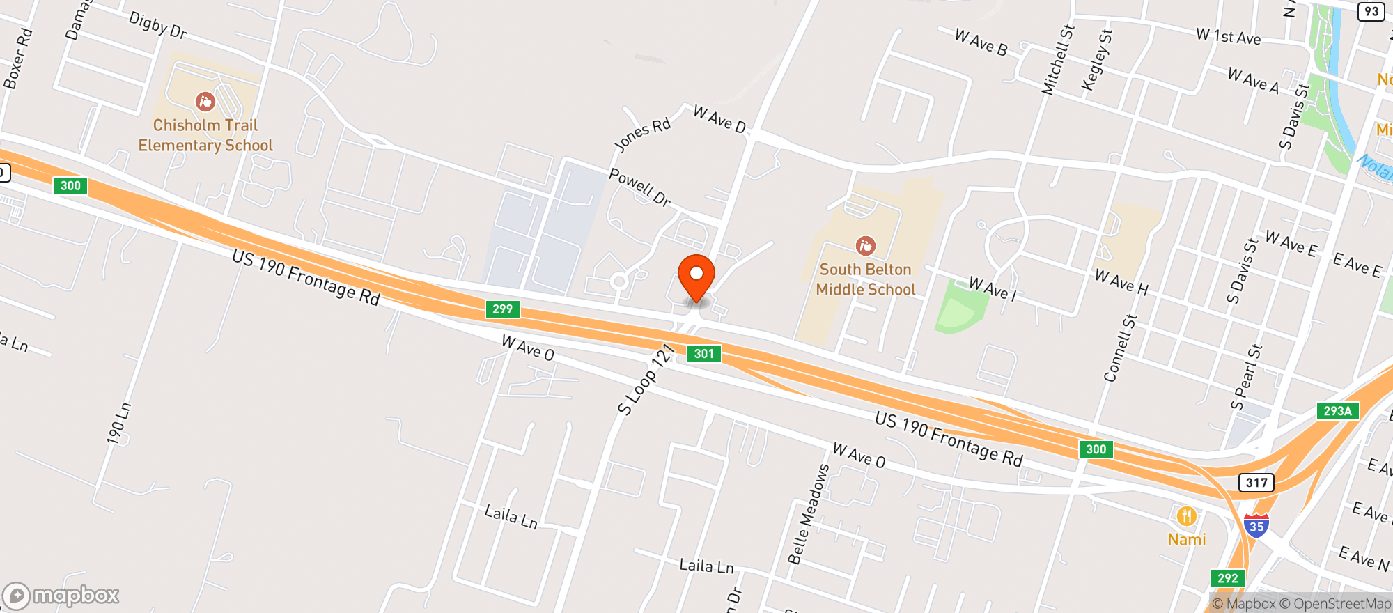 Map showing Circle K