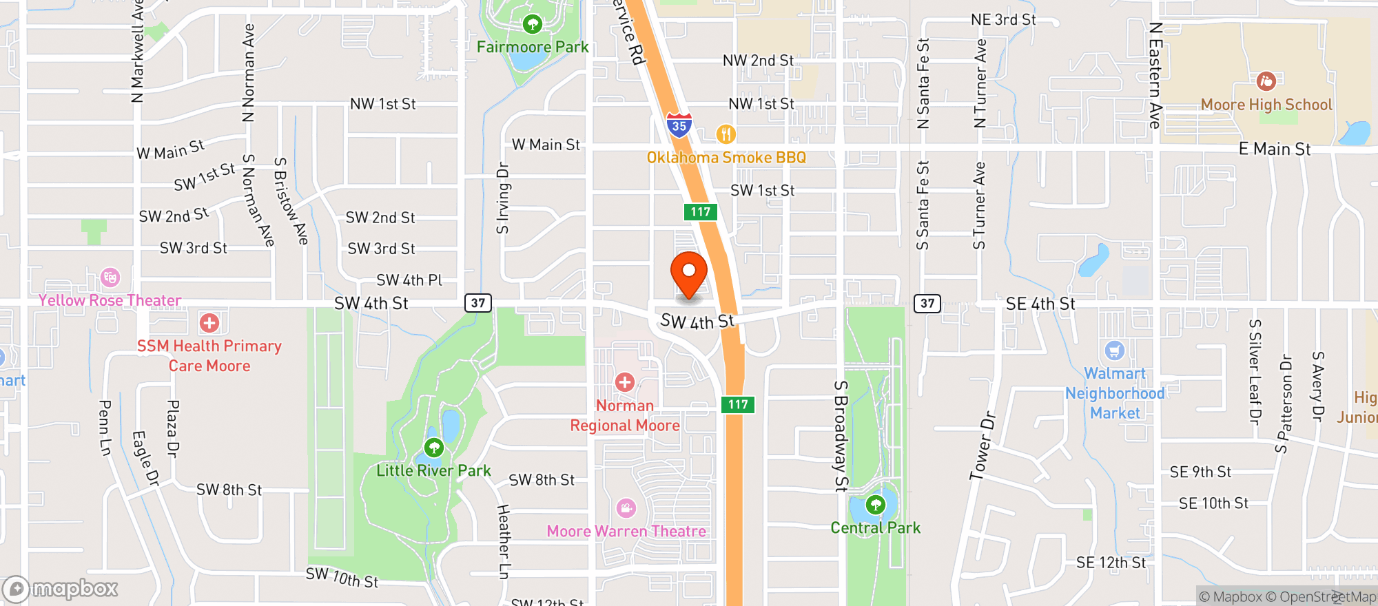 Map showing Oncue