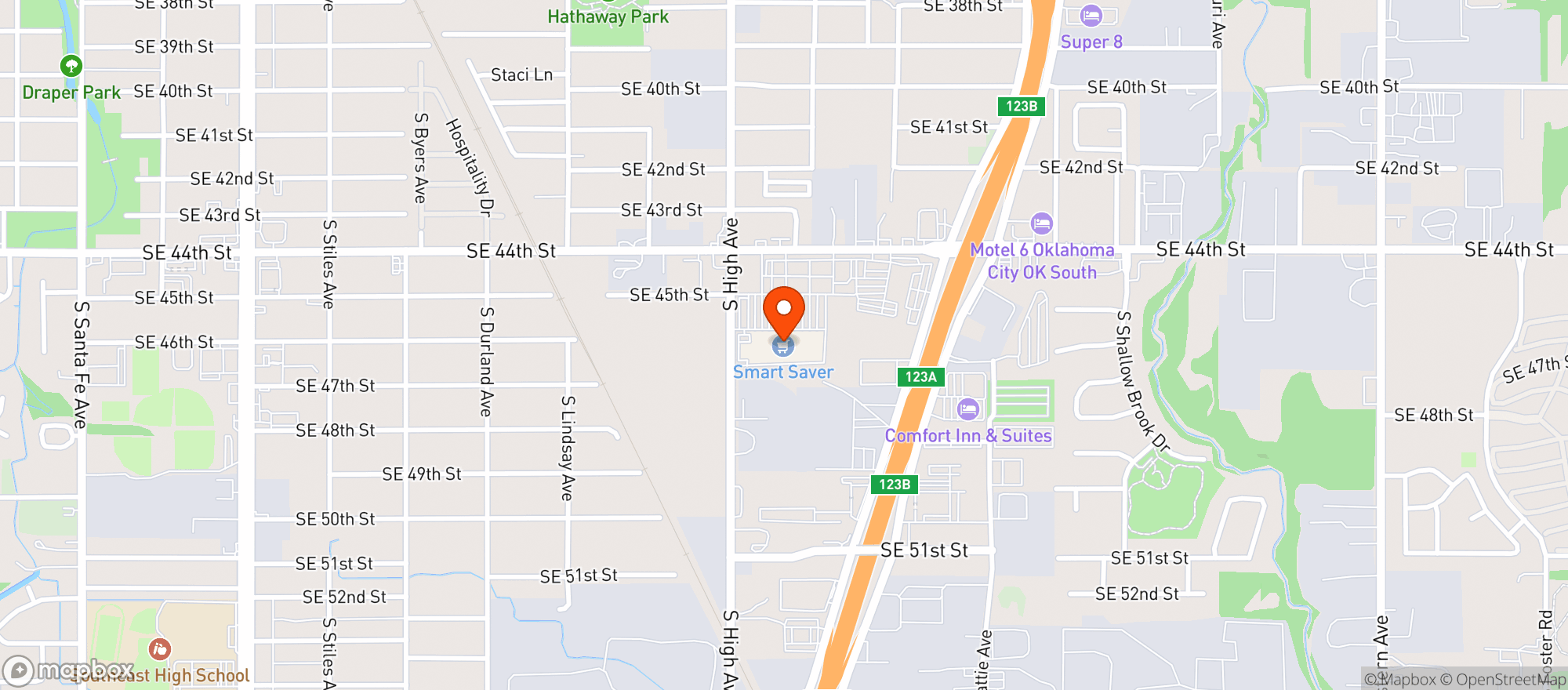 Map showing La Michoacana Supermarket