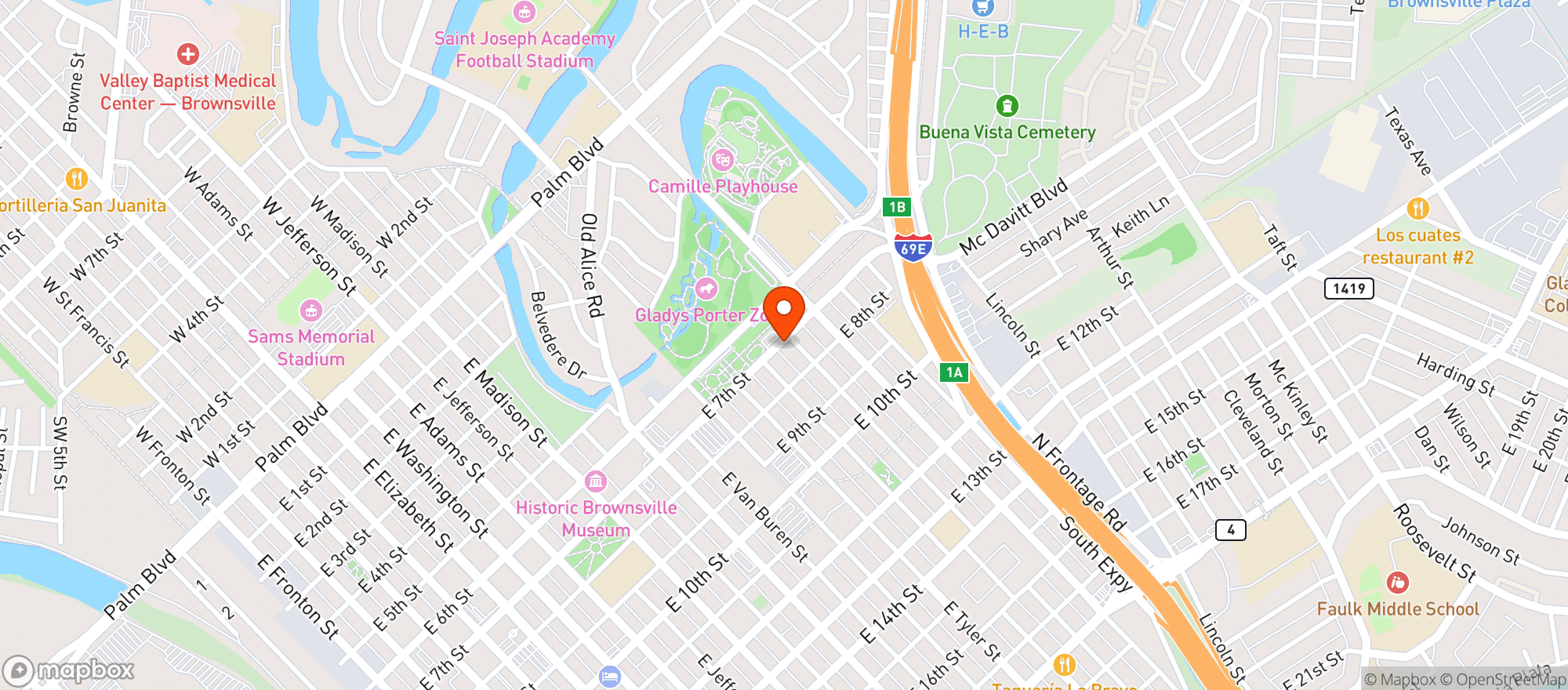 Map showing 7th & Park