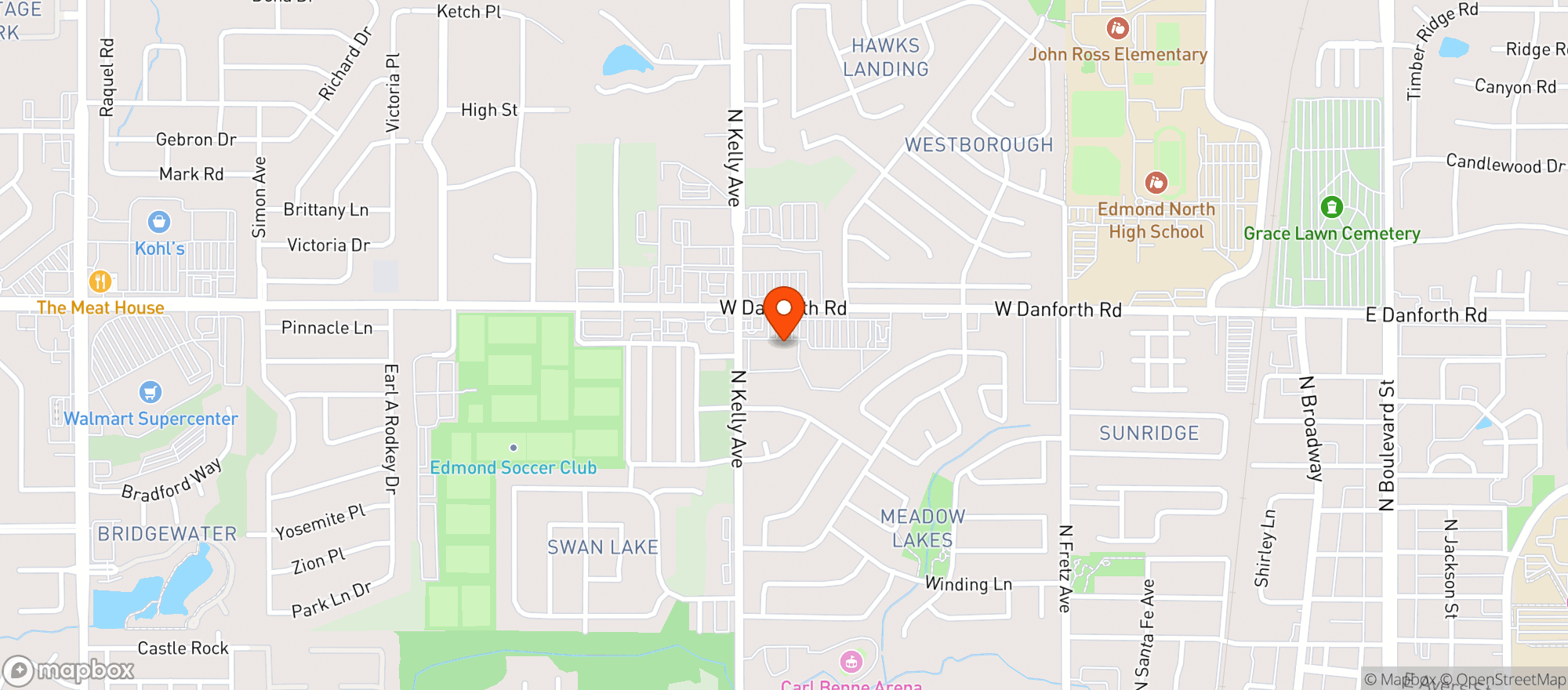 Map showing E & J Liquors