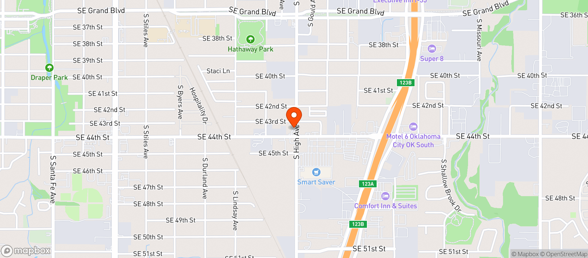 Map showing Quick Liquor Mart