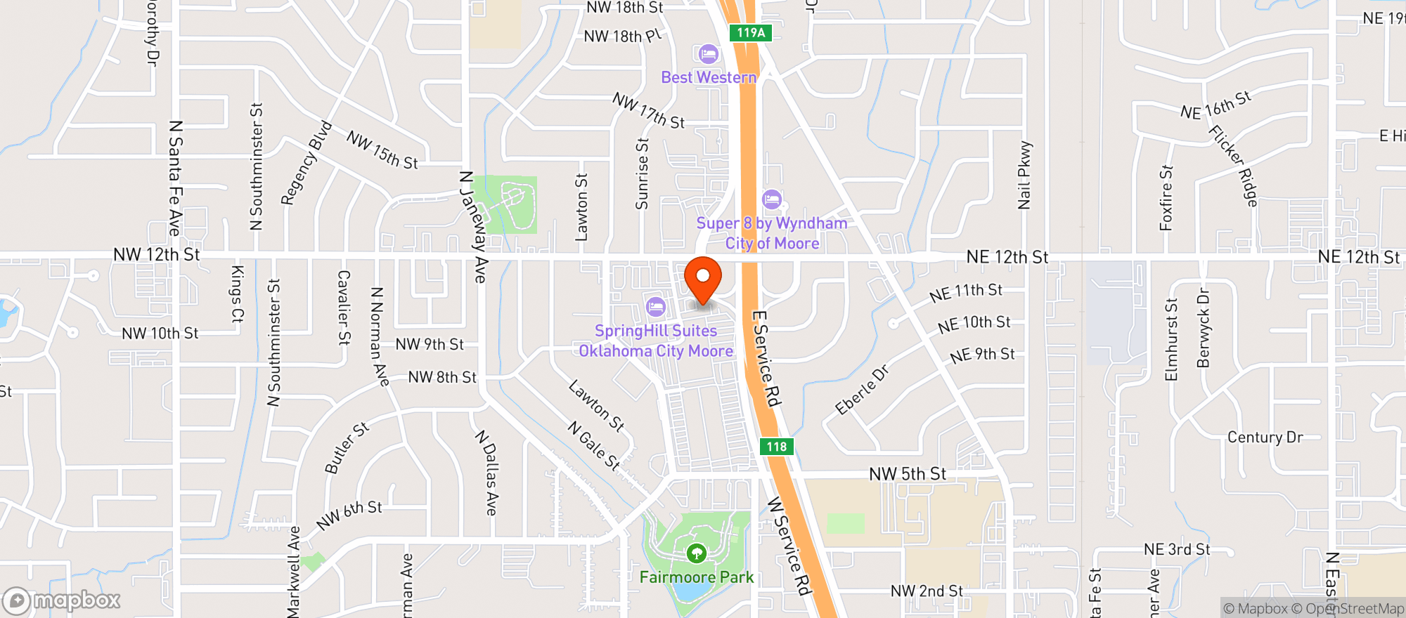 Map showing Twisted Axes Throw House