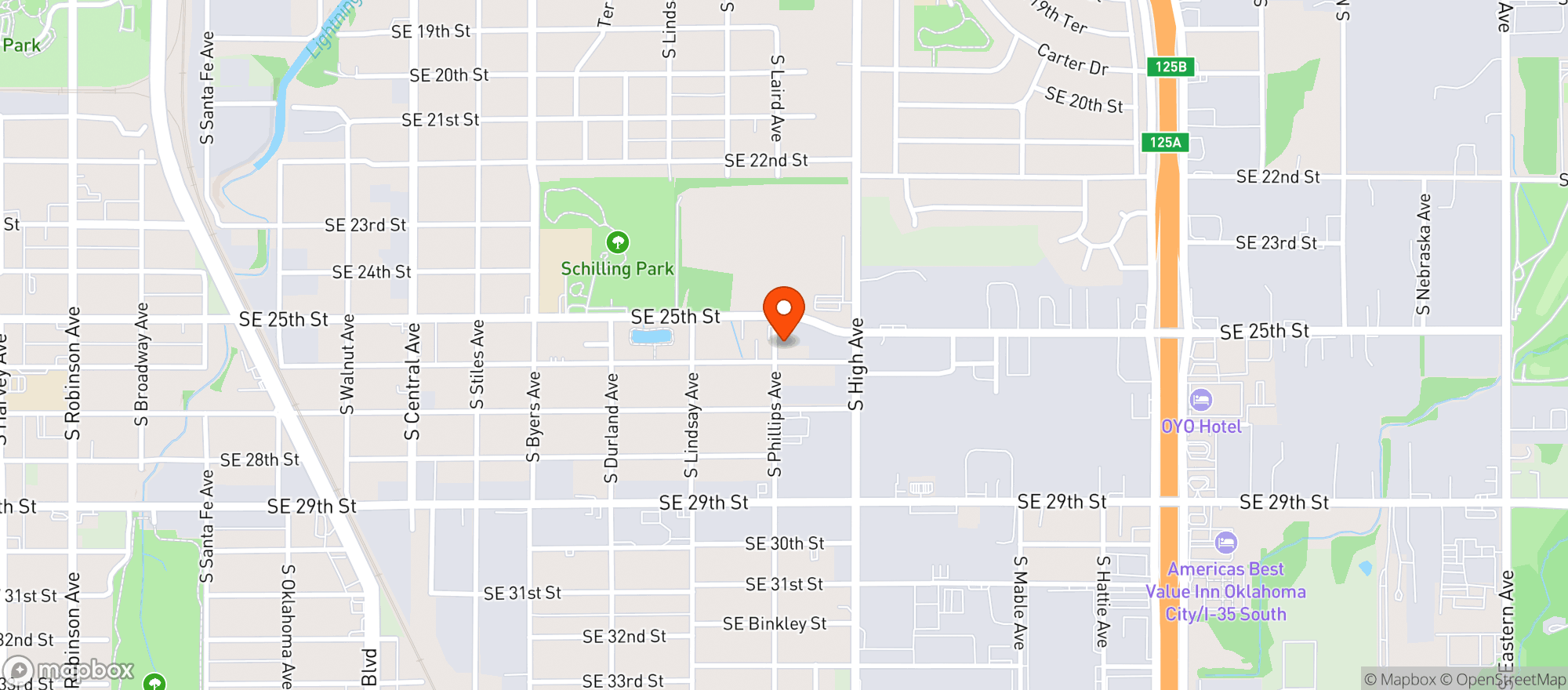 Map showing K Liquor & Wine - Okc