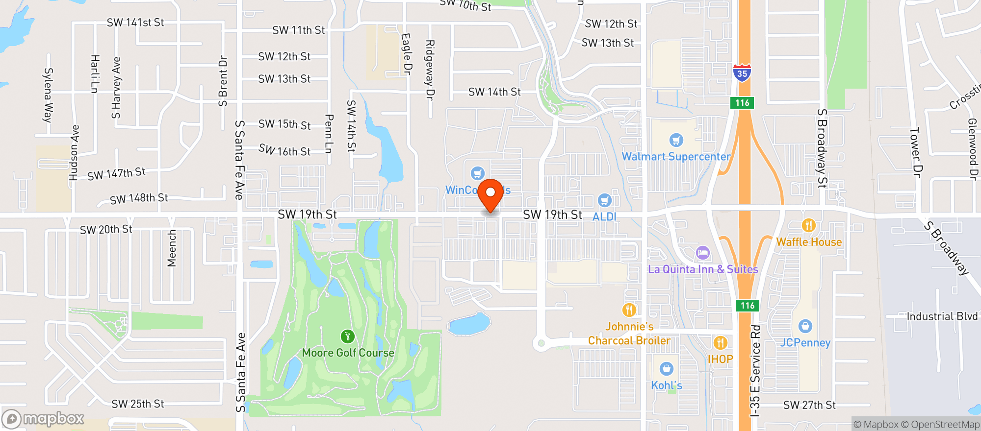 Map showing Target Store