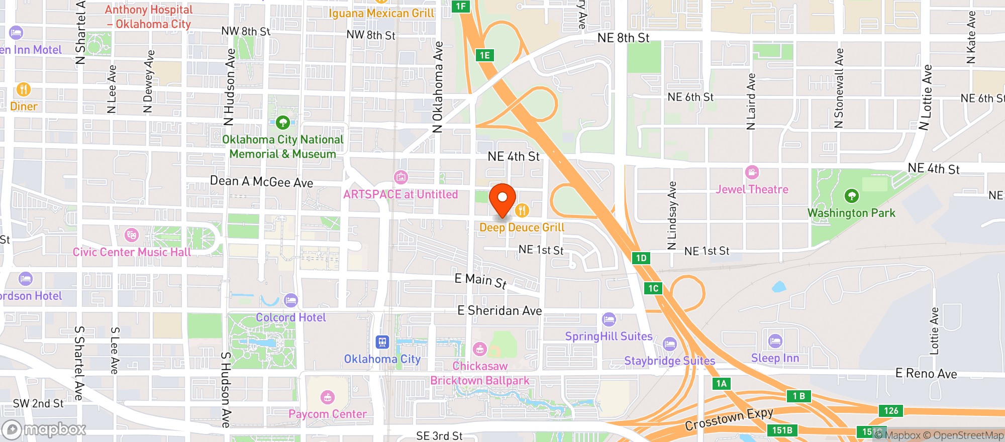 Map showing Stag Lounge