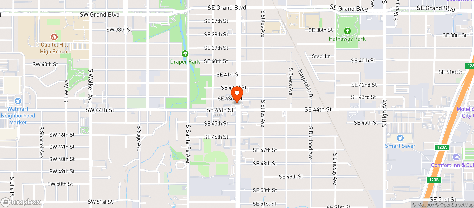 Map showing Oncue