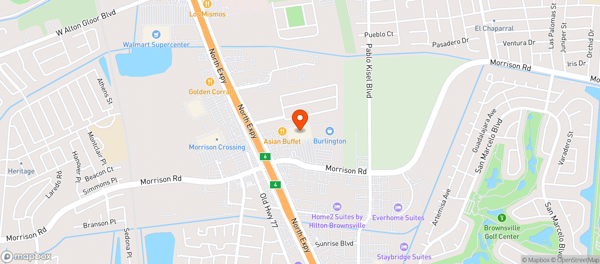 Map showing Target