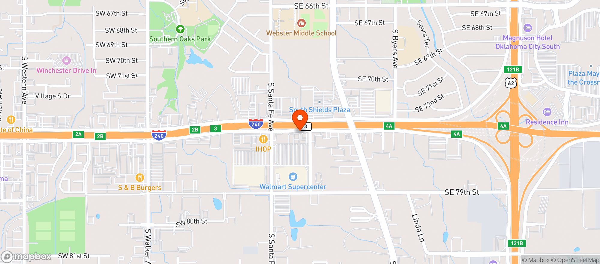 Map showing Walmart Supercenter