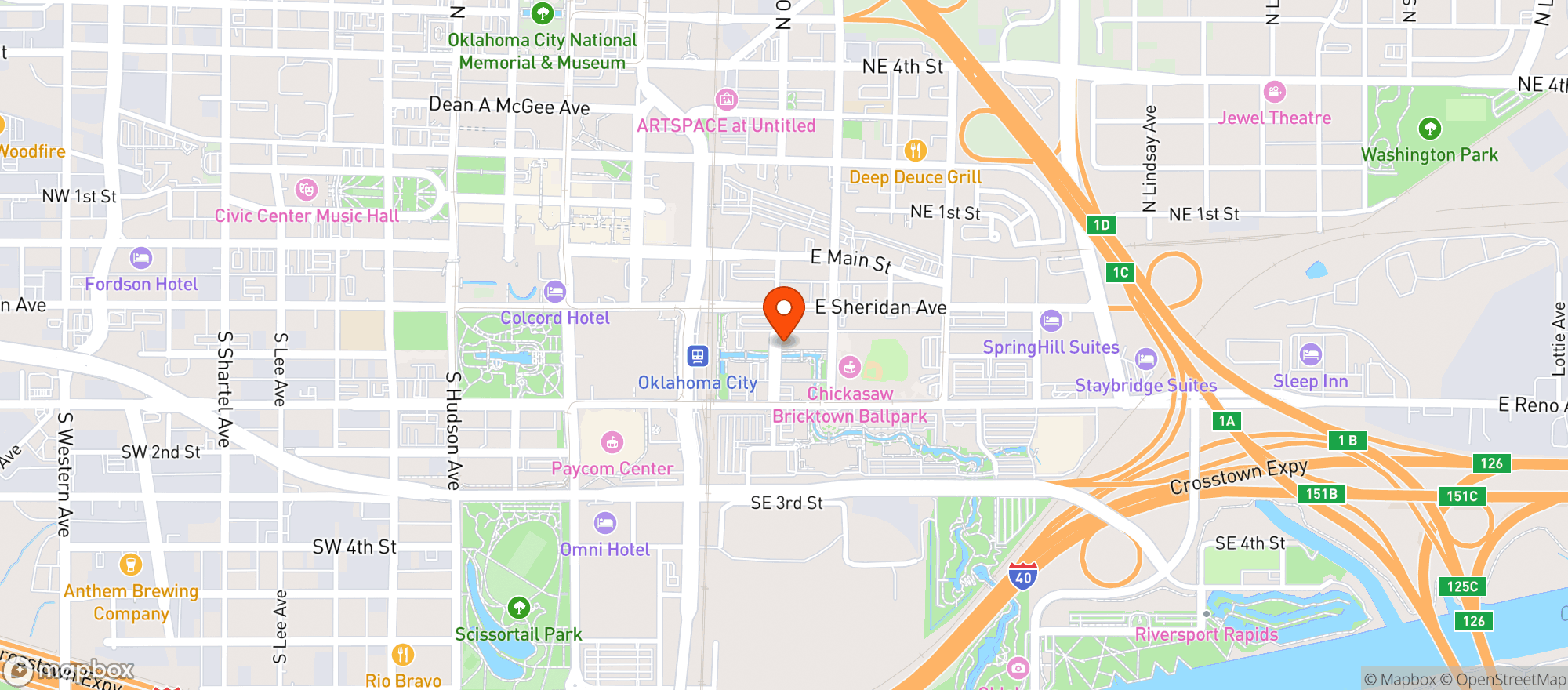 Map showing Santos Mexican Kitchen & Cantina