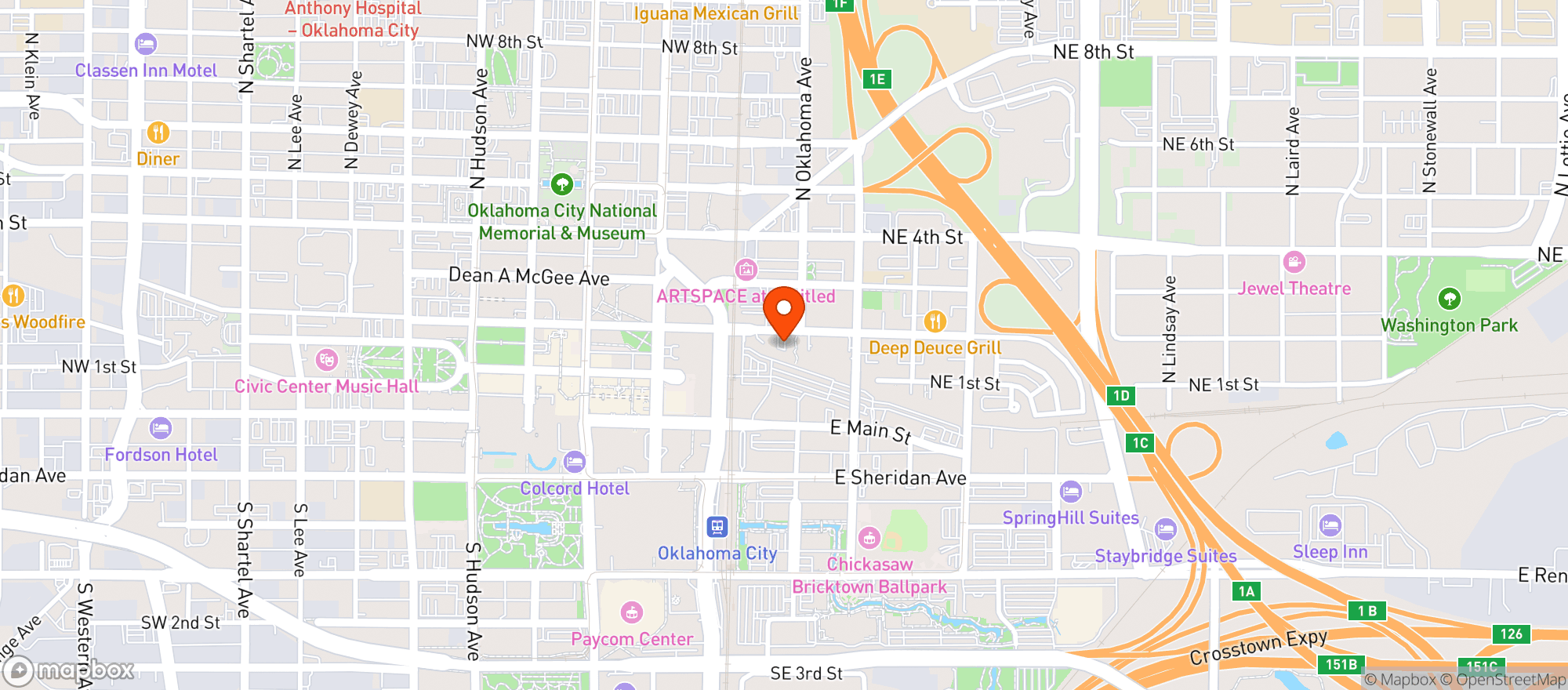 Map showing The Blok