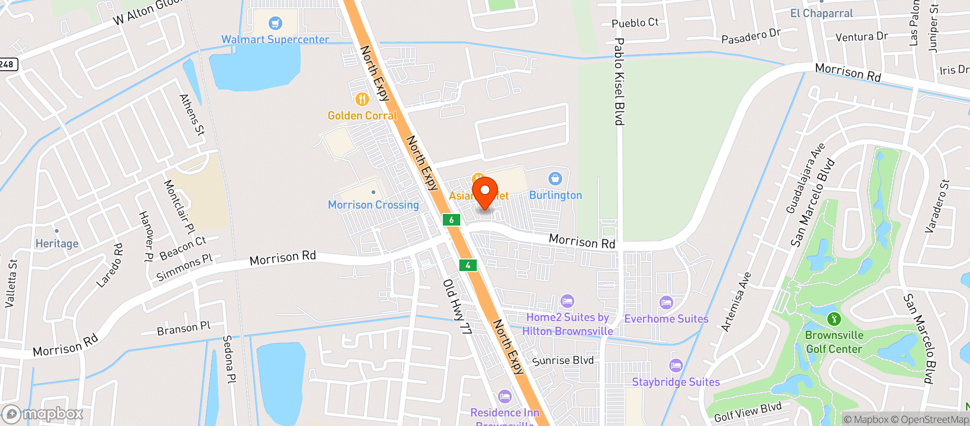 Map showing Vitamin Shoppe - Brownsville