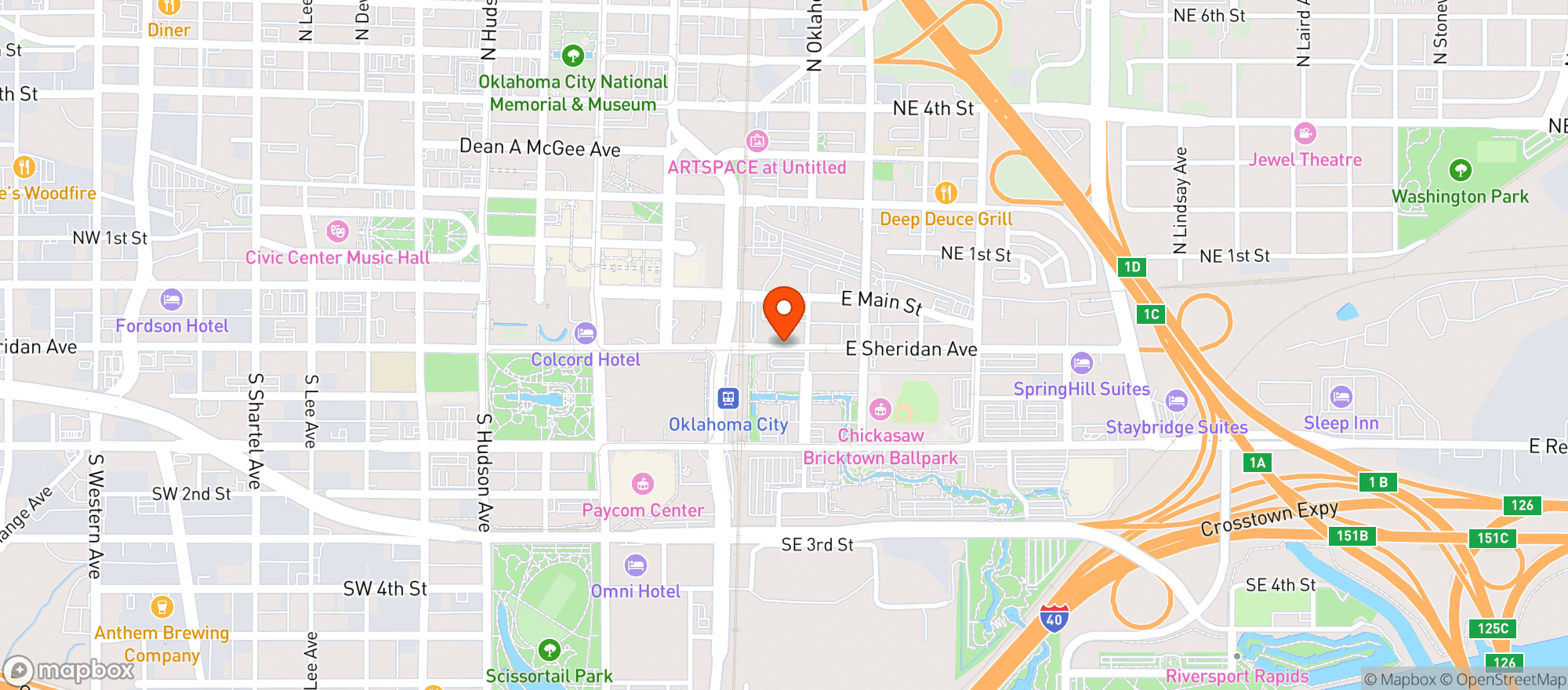 Map showing Abuelos Mexican Food Embassy