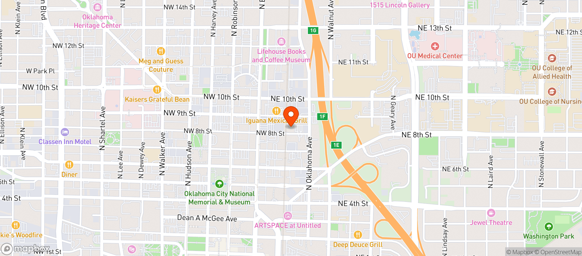 Map showing Prairie Okc
