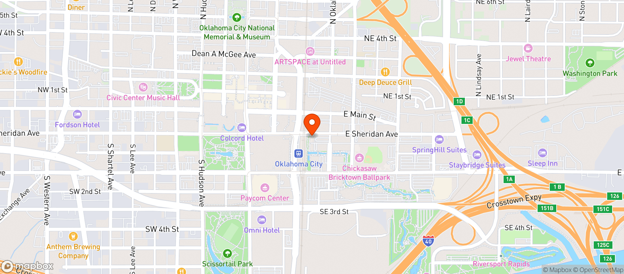 Map showing Melting Pot Restaurant #1465