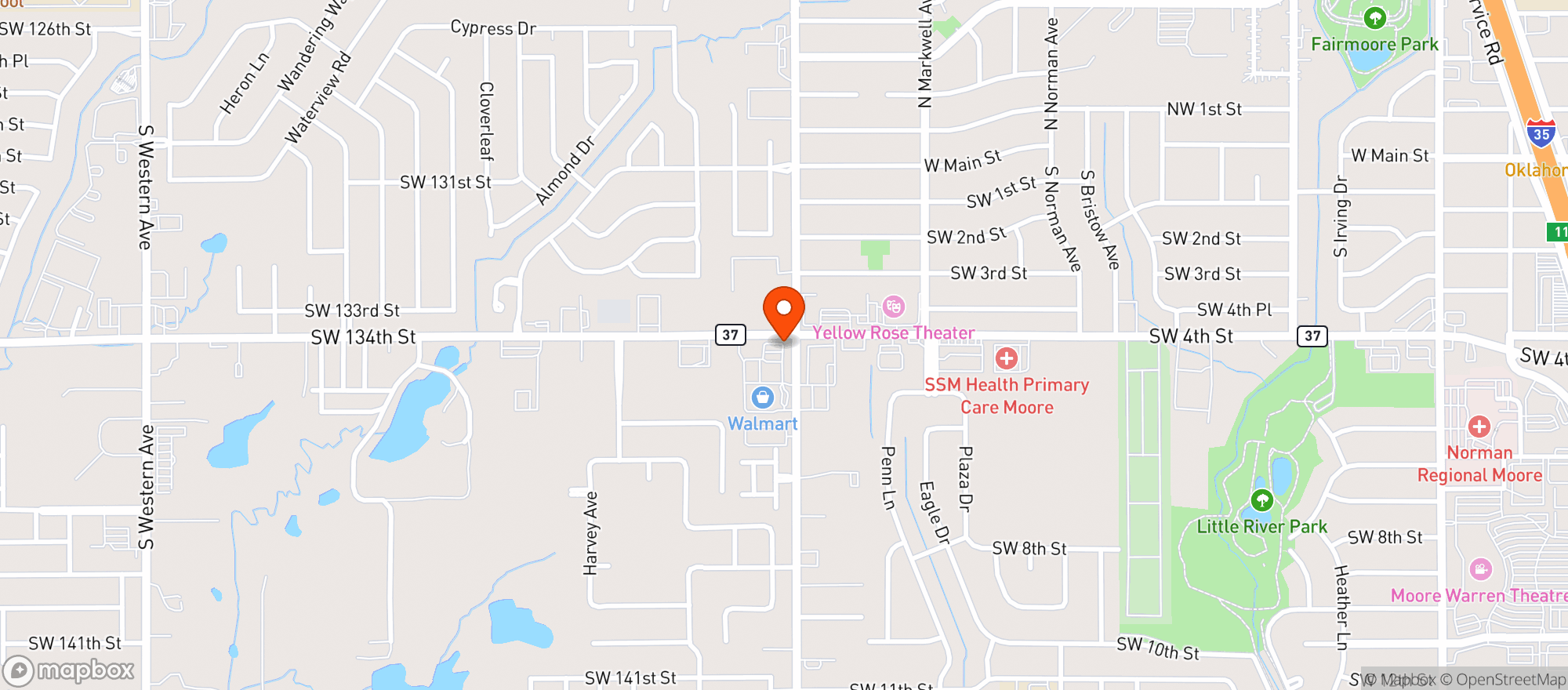 Map showing Walmart Neighborhood Ma #5323