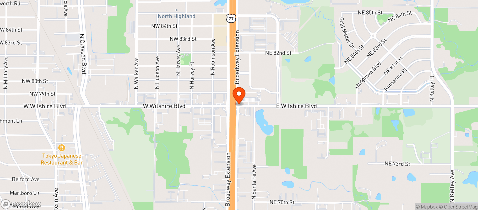Map showing Oncue