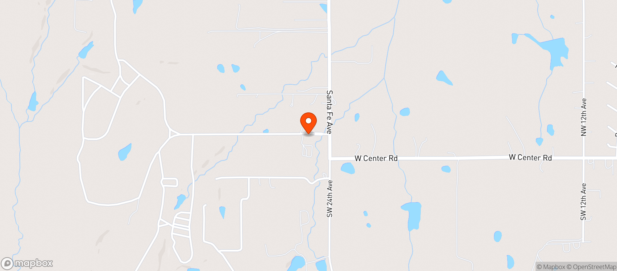 Map showing Pryors Pizza Kitchen