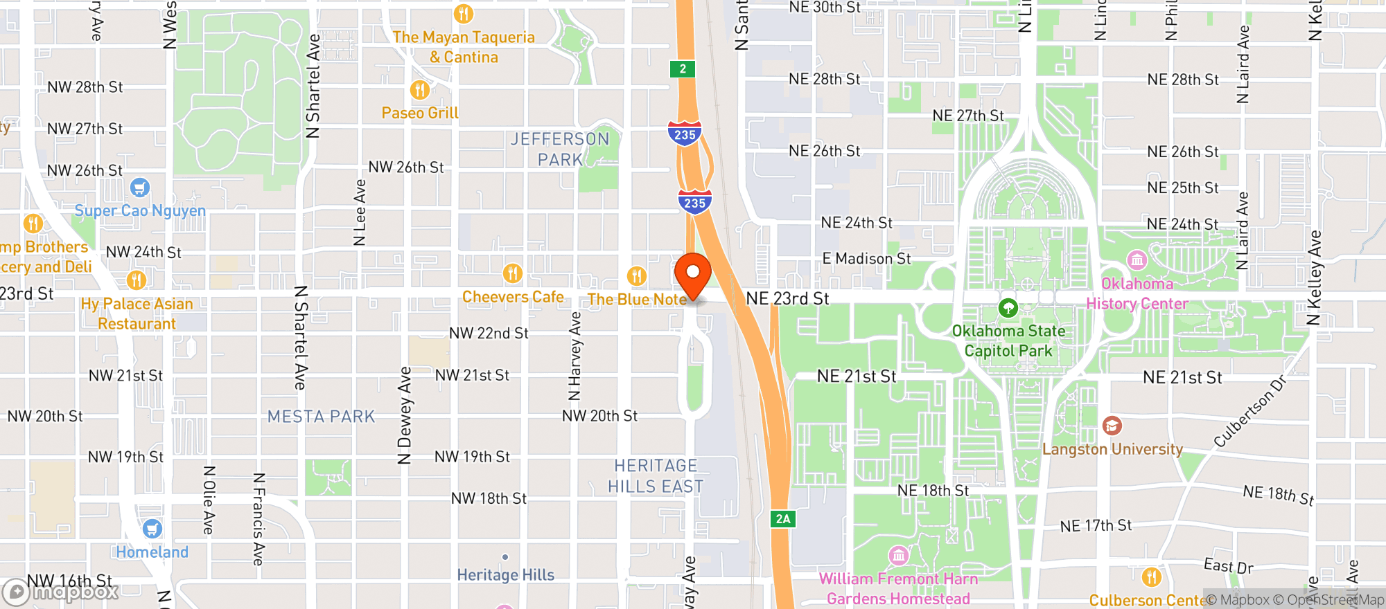 Map showing Byrons Liquor Warehouse