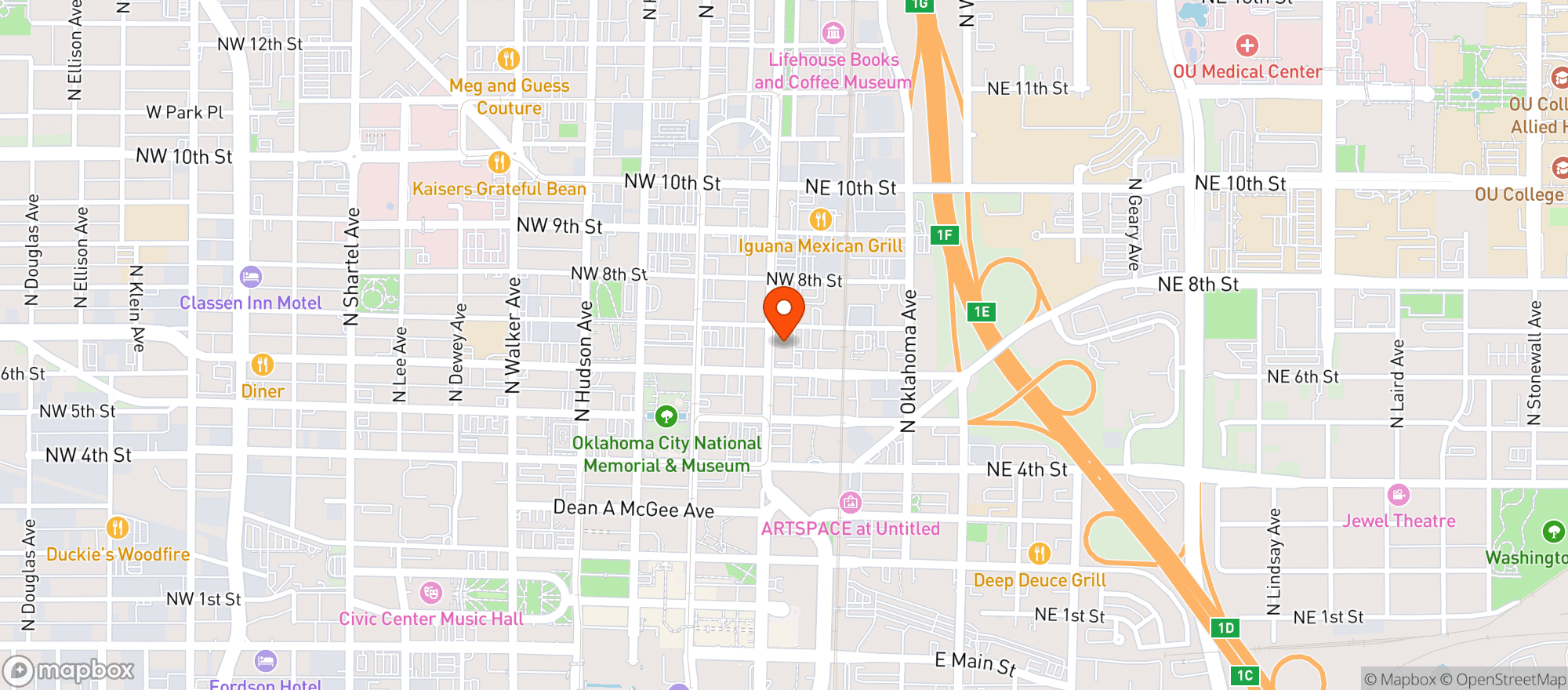 Map showing Ash Cigar Lounge