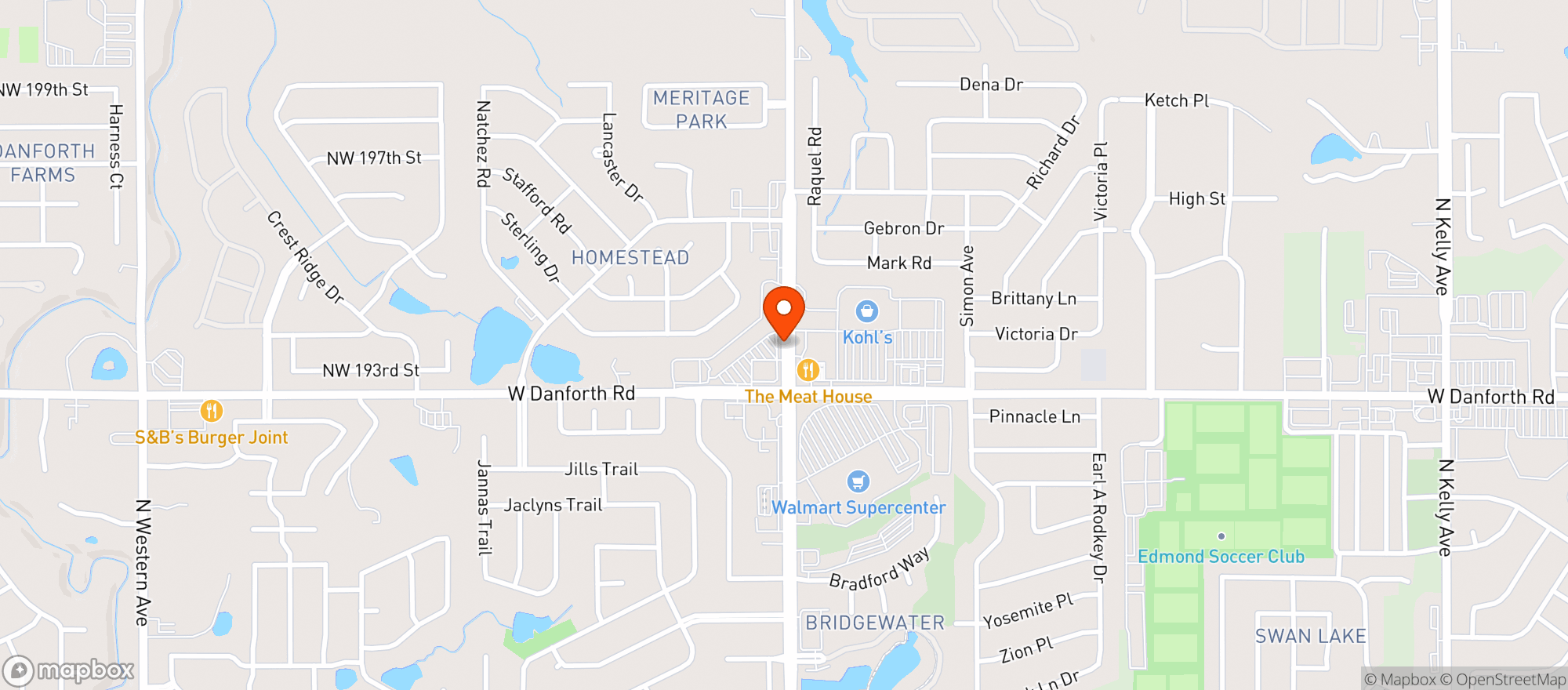 Map showing The Frosted Mug Bar & Grill