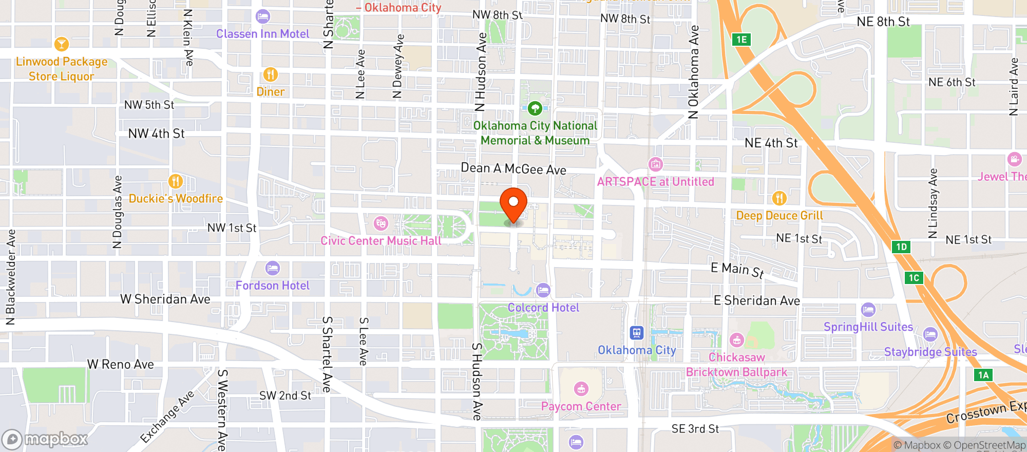 Map showing Park Harvey Sushi Restaurant