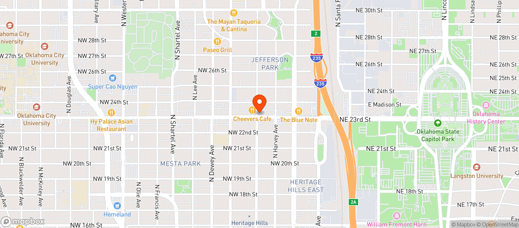 Map showing Cheba Hut