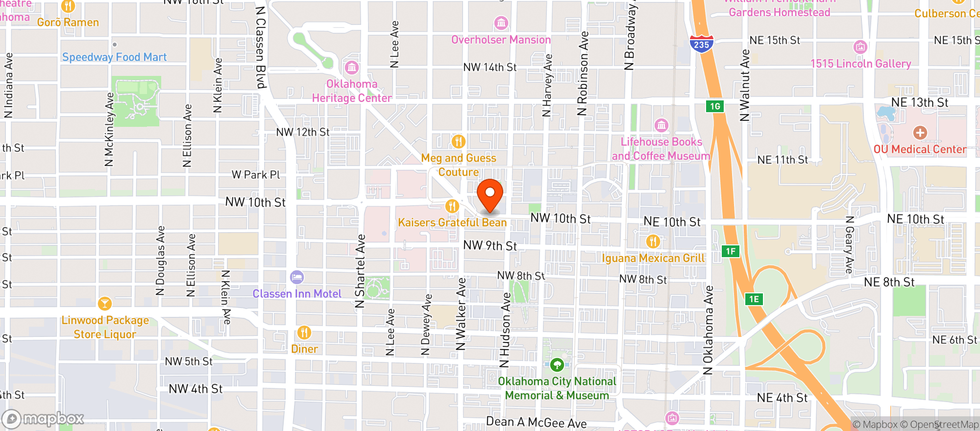 Map showing Dust Bowl Fassler Hall