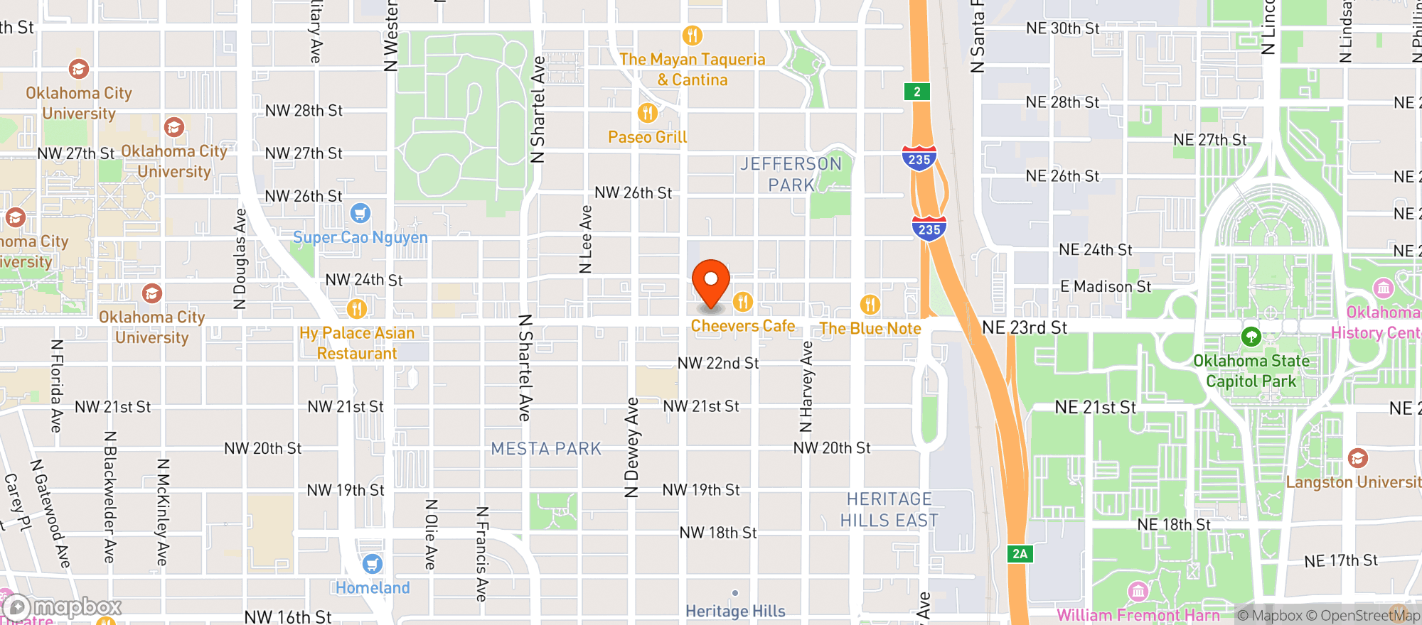 Map showing Tower Theatre