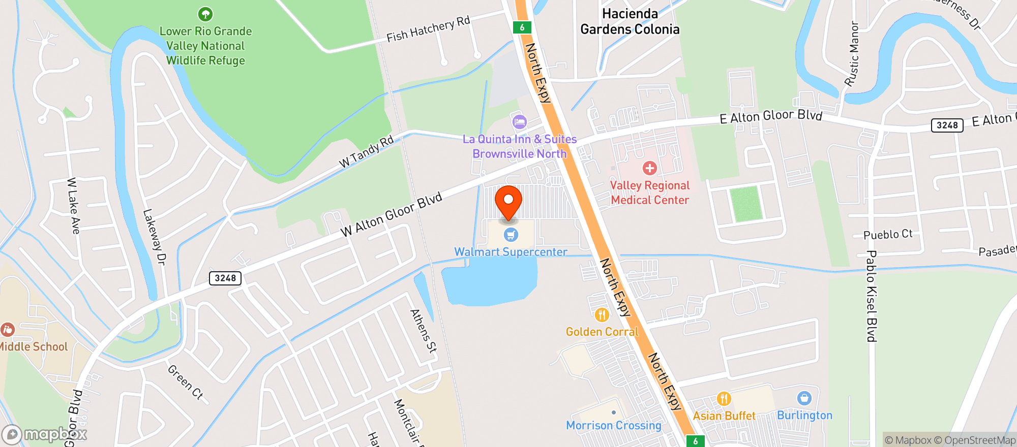 Map showing Walmart Supercenter