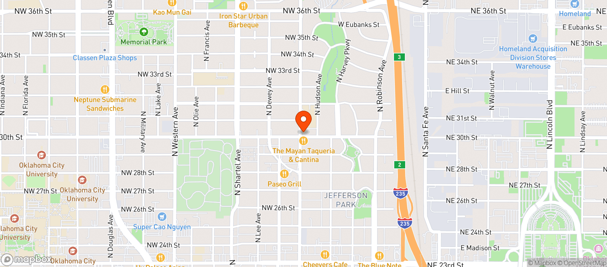 Map showing Red Rooster