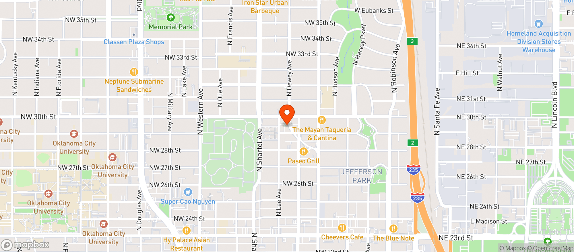 Map showing Picasso Cafe