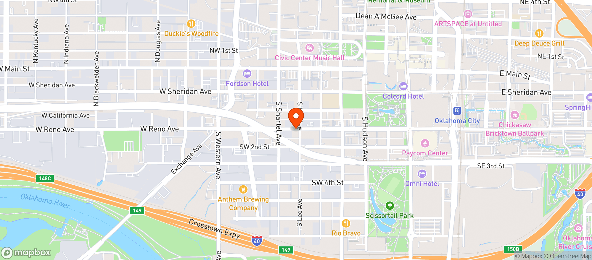 Map showing Angry Scotsman Brewing