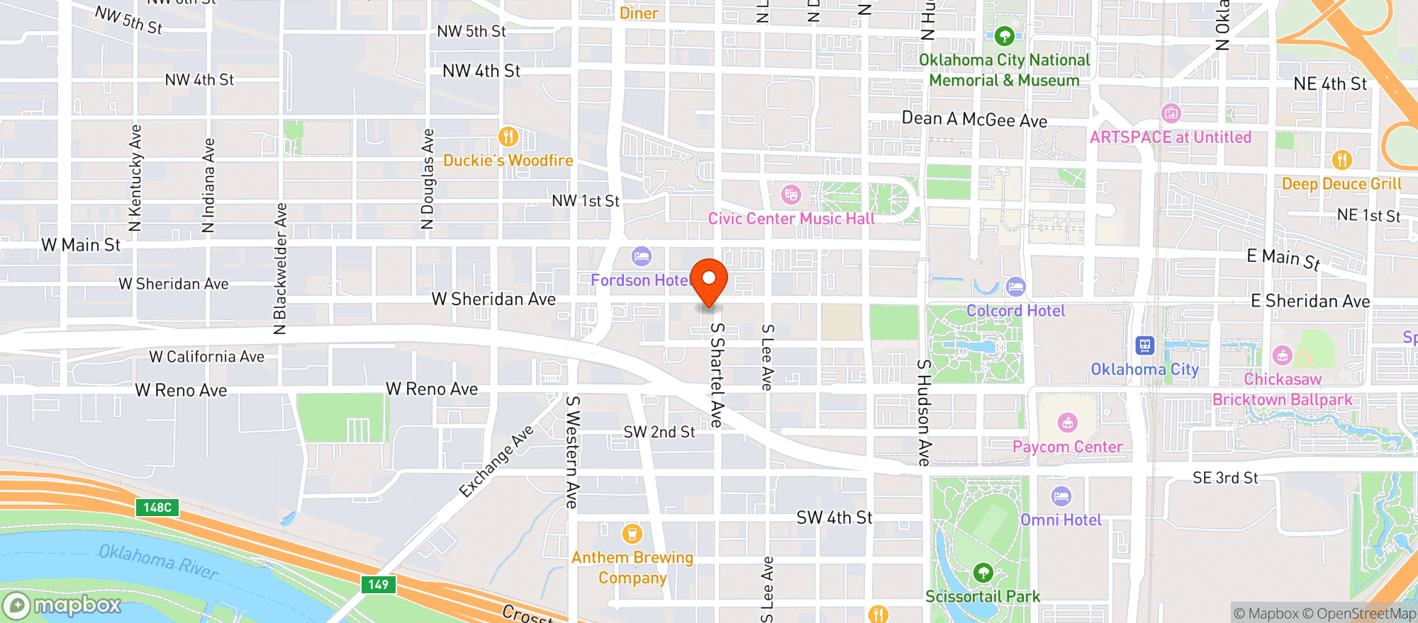 Map showing Sun Cattle Co