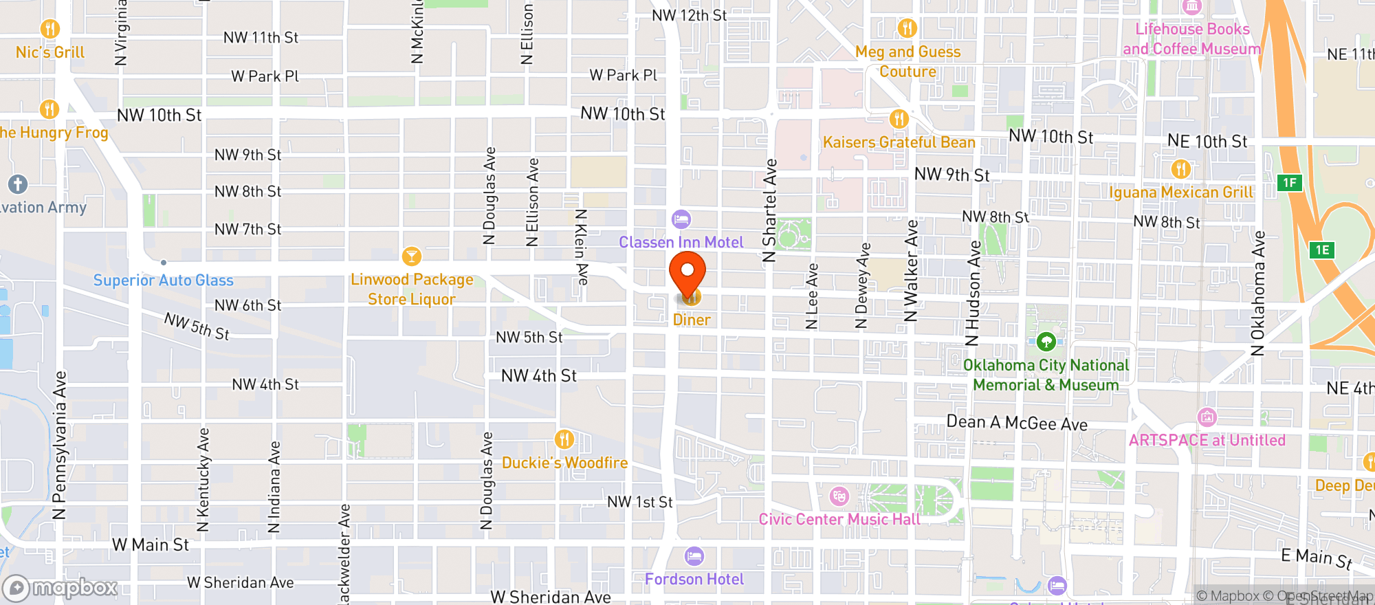 Map showing Revolucion Taqueria & Cantina
