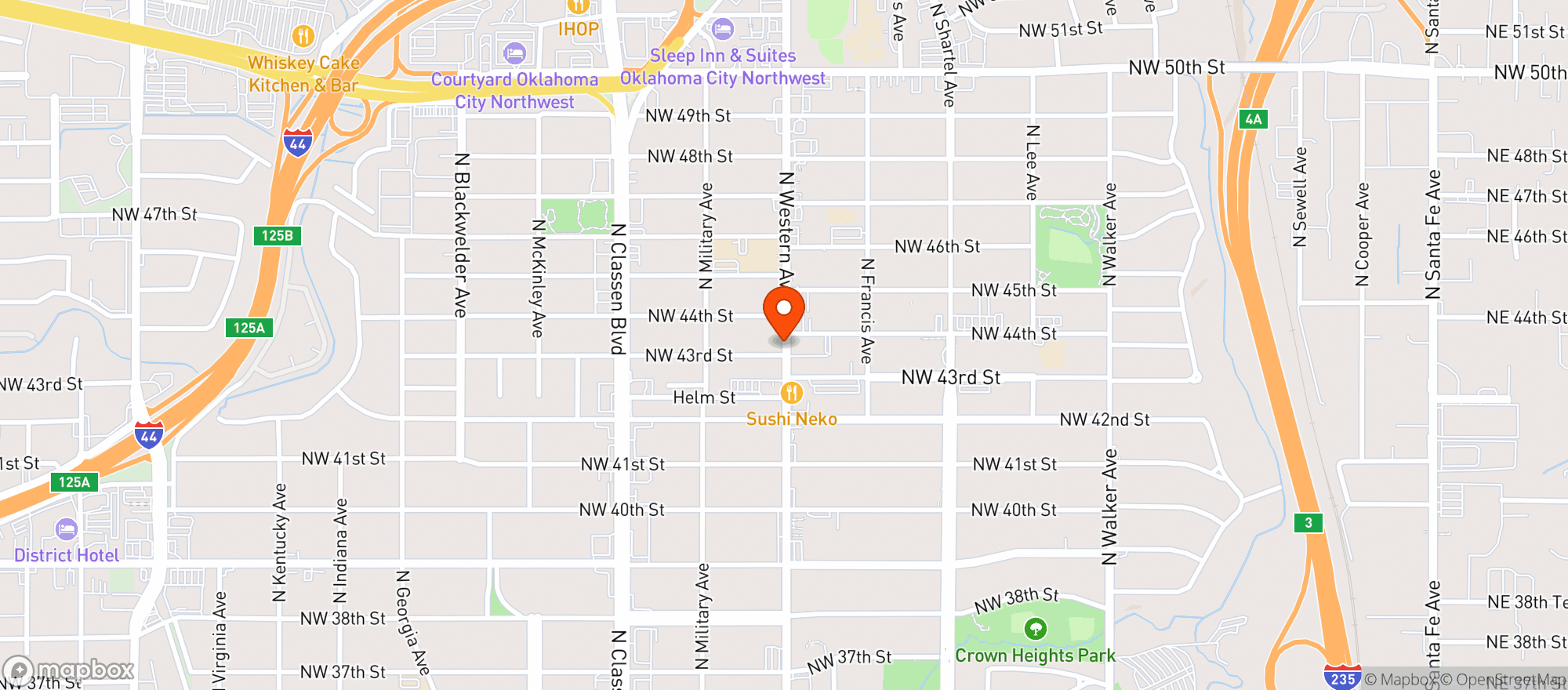 Map showing Freemans
