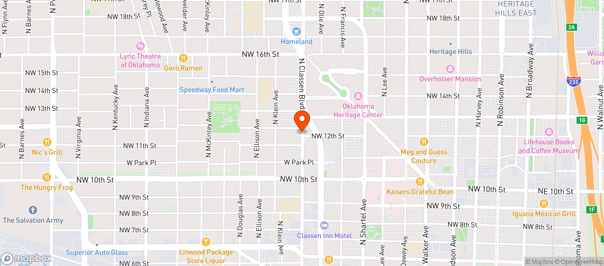 Map showing Zuma Okc