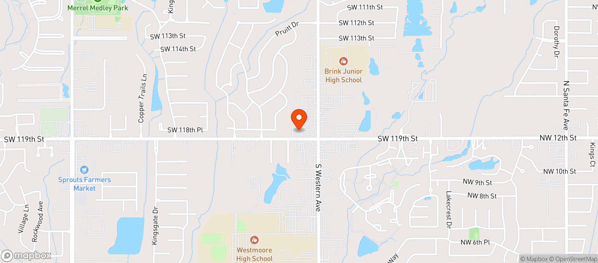 Map showing Greenway Liquor - Okc