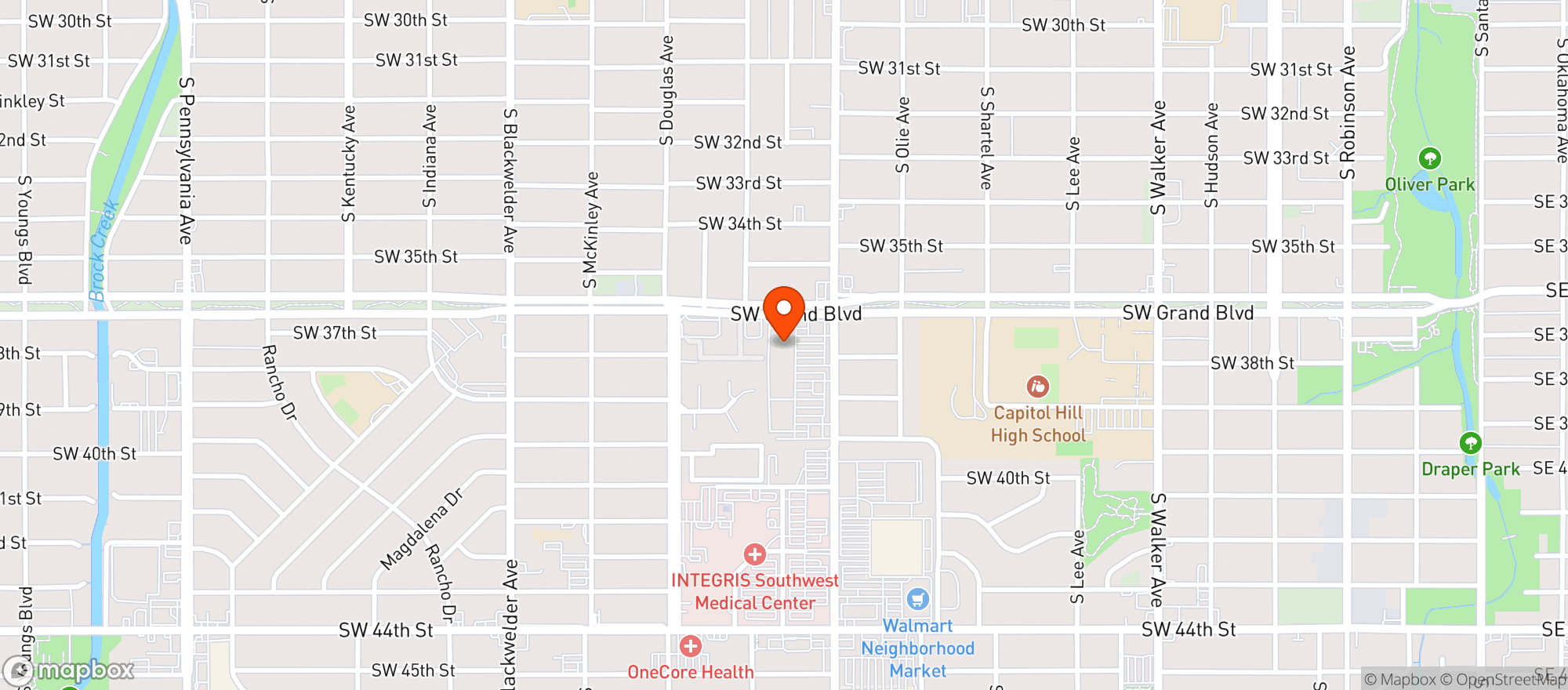 Map showing La Michoacana Supermarket
