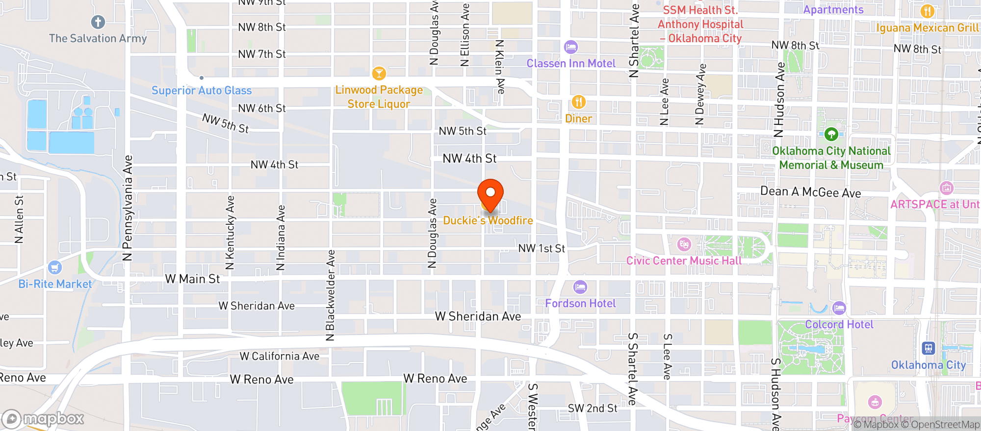 Map showing Beer City Music Hall