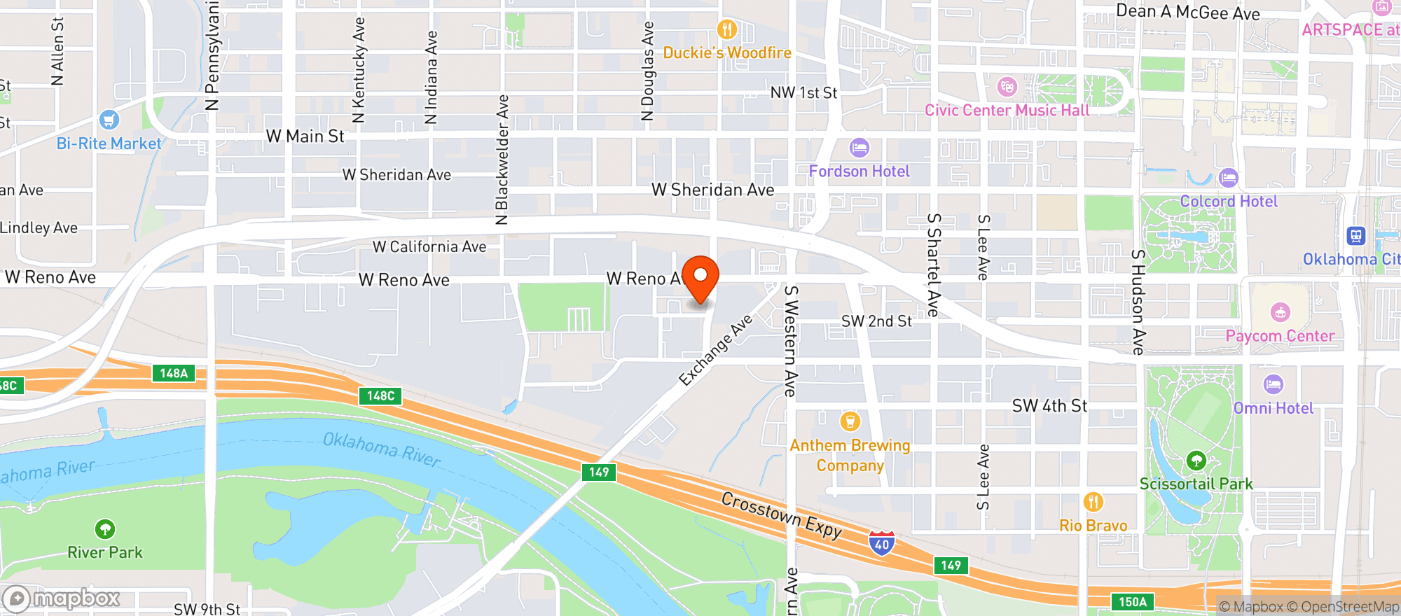 Map showing Palo Santo